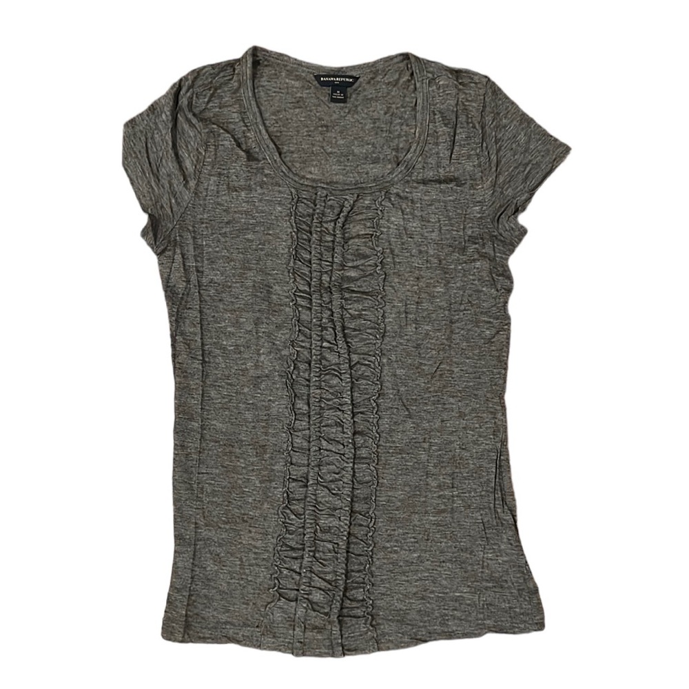 Banana Republic Gray Short Sleeved Top Size M